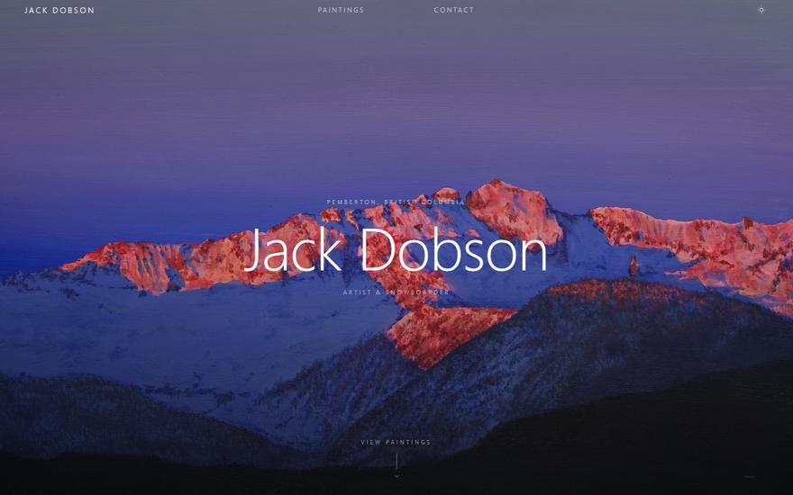Jack Dobson Fine Art website built by FreeSite Company